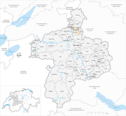 Karte Gemeinde Urtenen-Schönbühl 2023